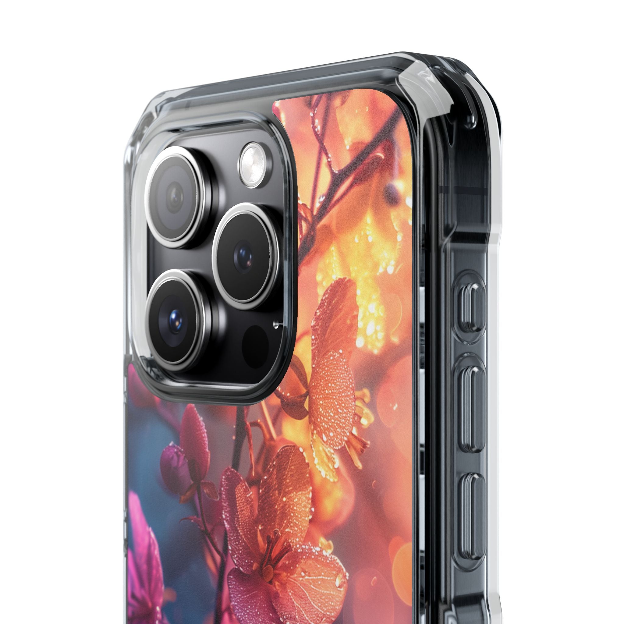 Surreal Flower Harmony iPhone 15 - Clear Impact Phone Case