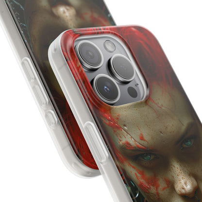 Red Spike Gaze iPhone 15 Pro Case - Soft