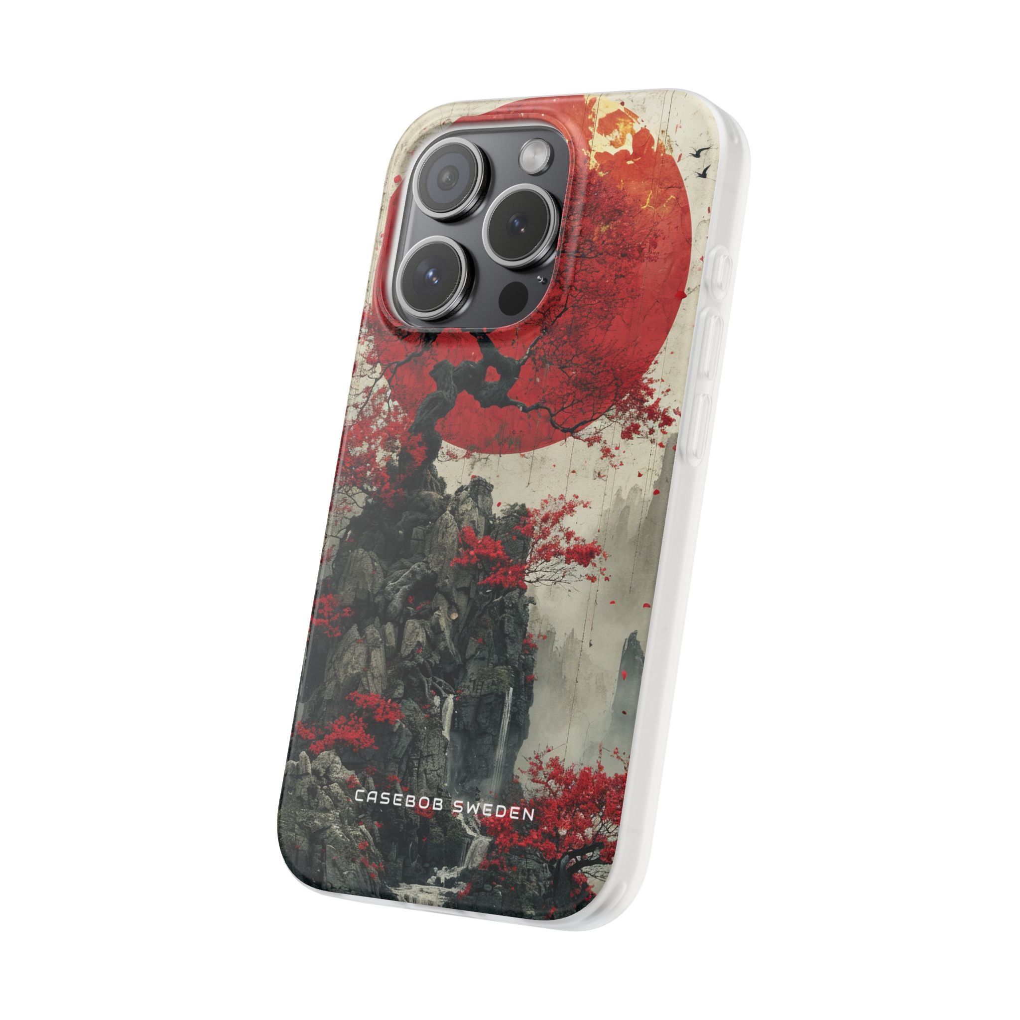 Zen Serenity in Red Harmony iPhone 15 - Flexi Phone Case