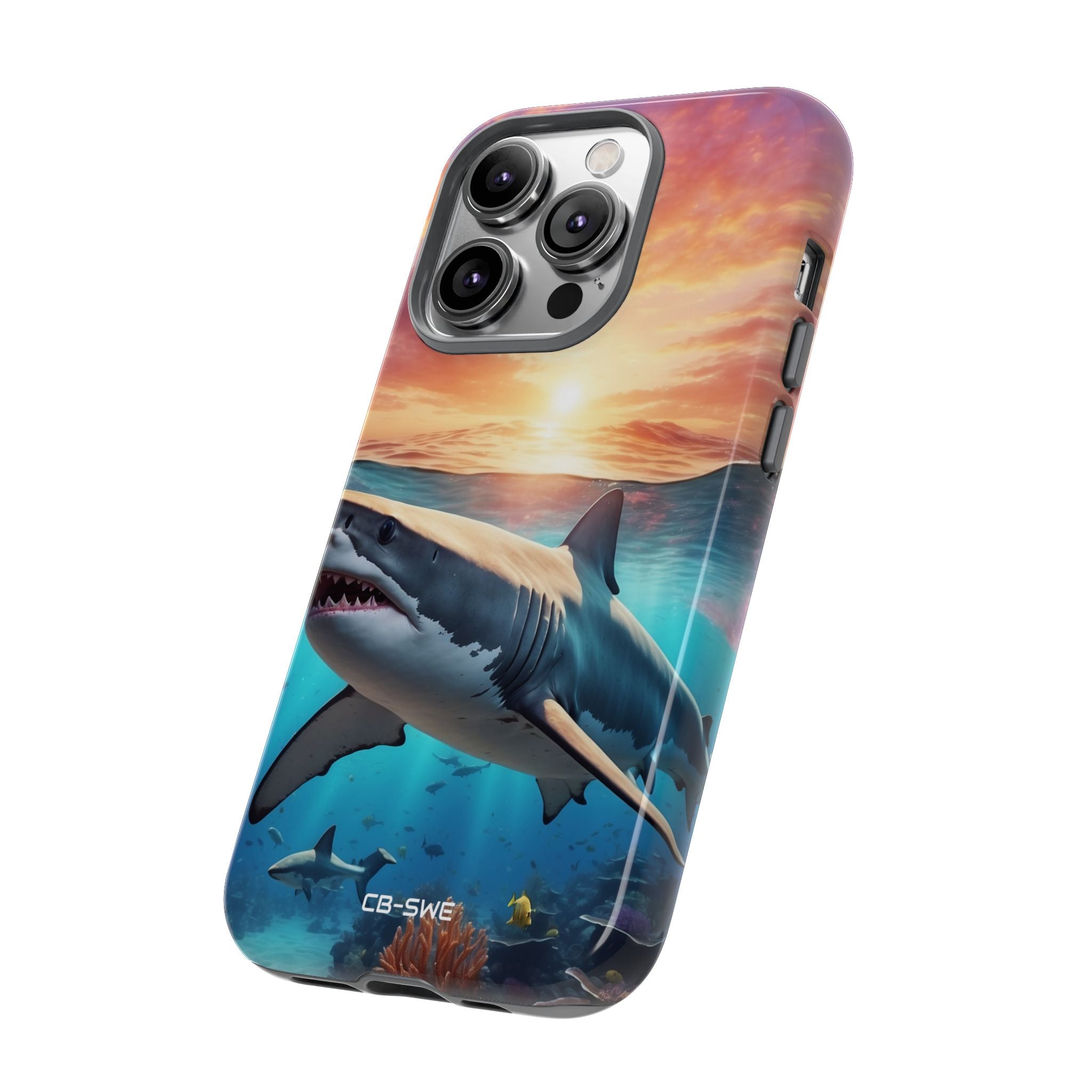 Shark Swims Through - iPhone Case