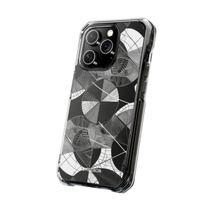 Geometrische Eleganz – Handyhülle für iPhone (Clear Impact – Magnetisch)