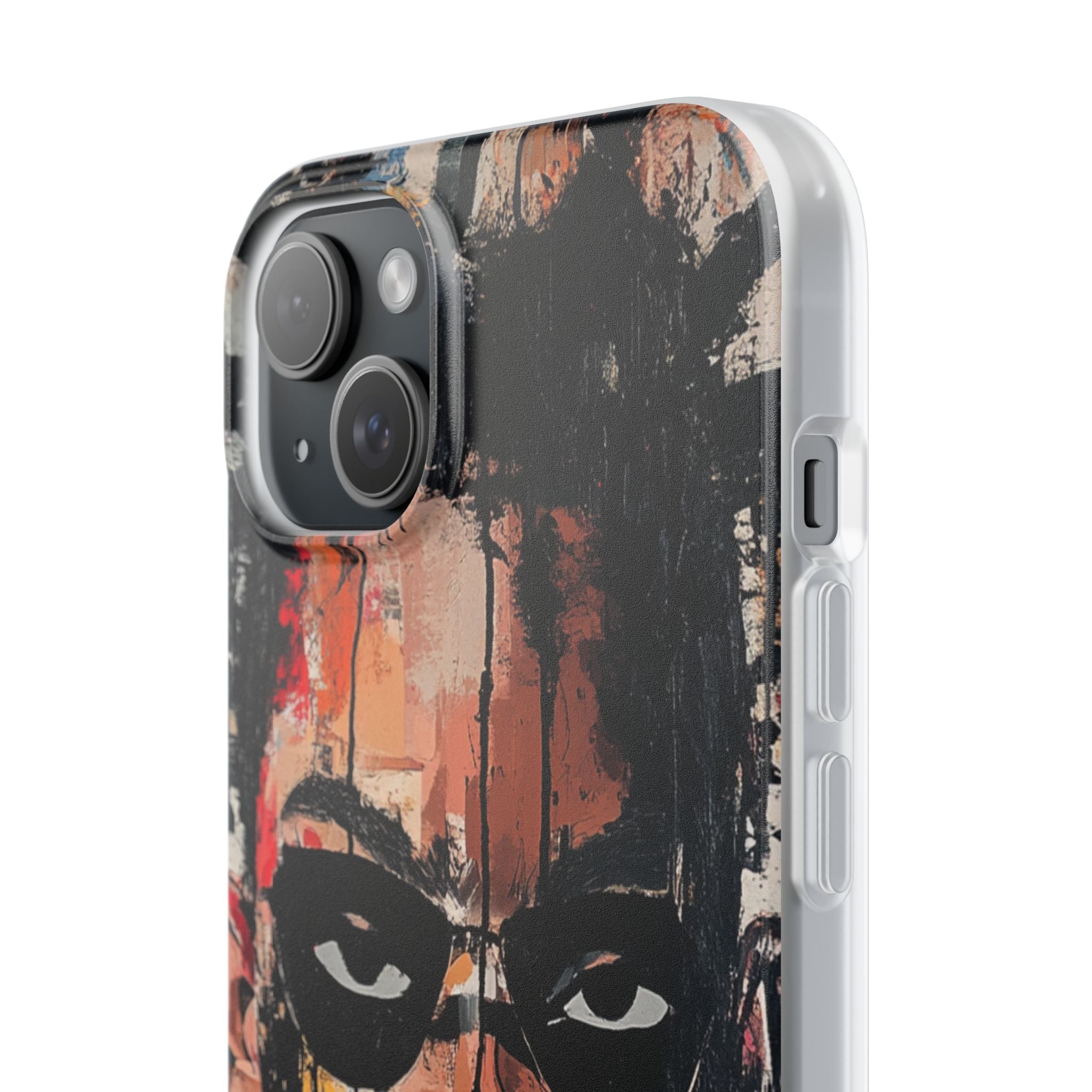 Masked Portrait Drips iPhone 15 Plus Case - Soft
