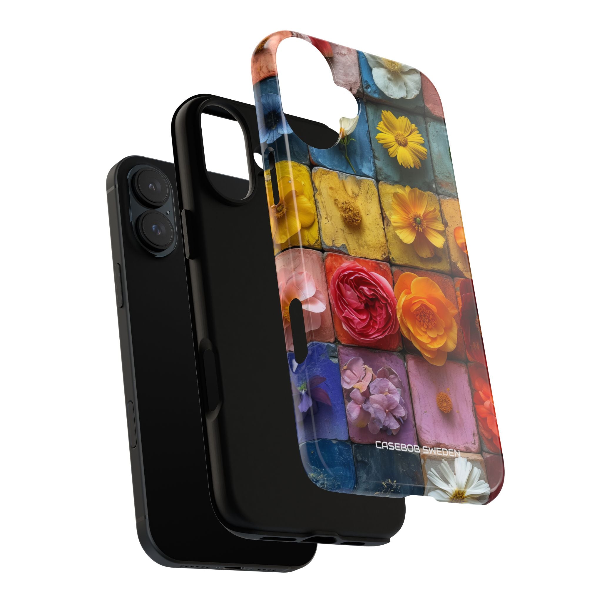 Vibrant Floral Tiles - Tough iPhone 16 Phone Case