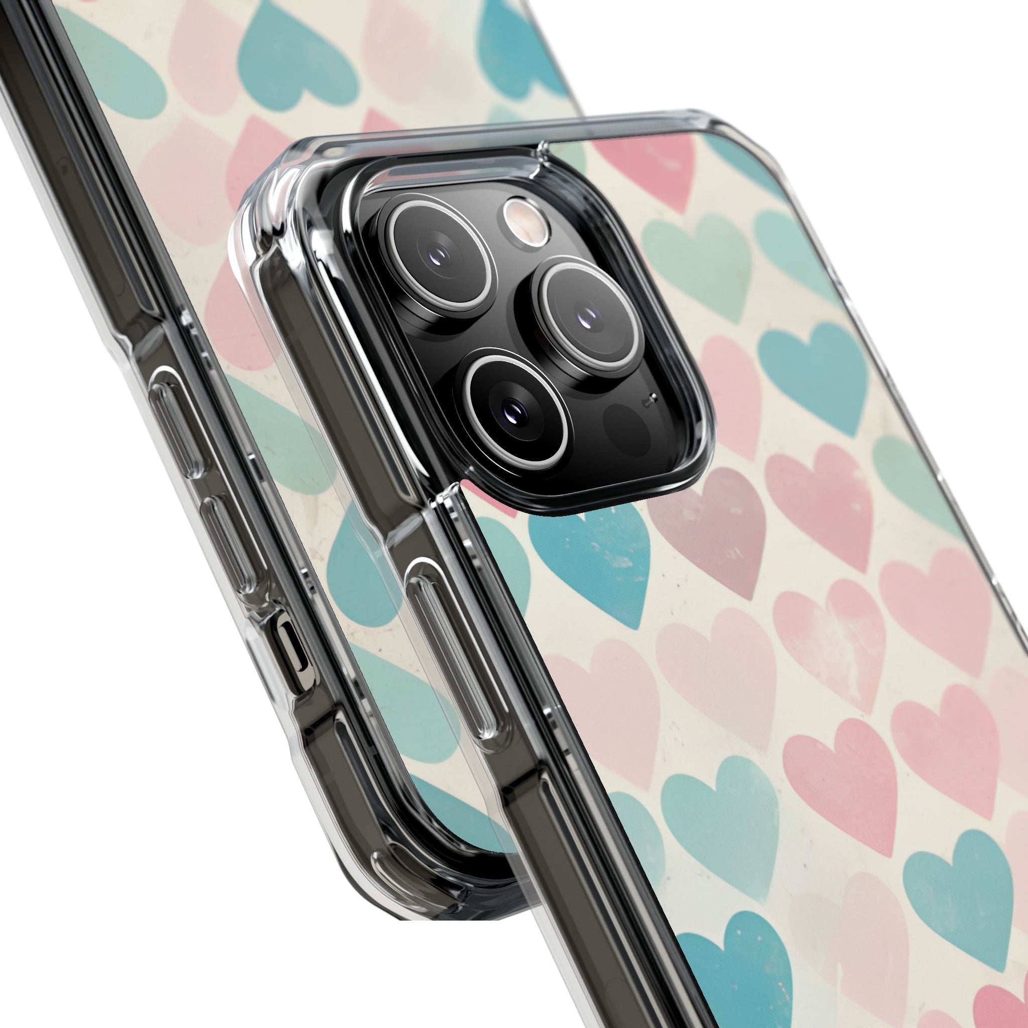 Retro Hearts Symmetry iPhone Case - Impact