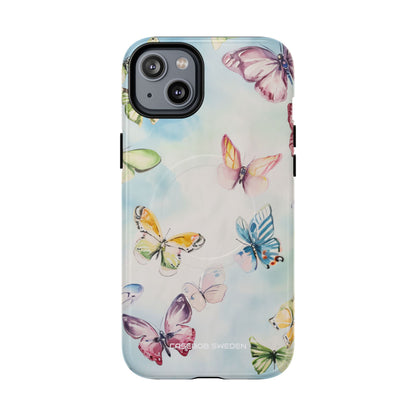 Watercolor Butterfly Bliss - Tough + MagSafe® iPhone 14 Phone Case