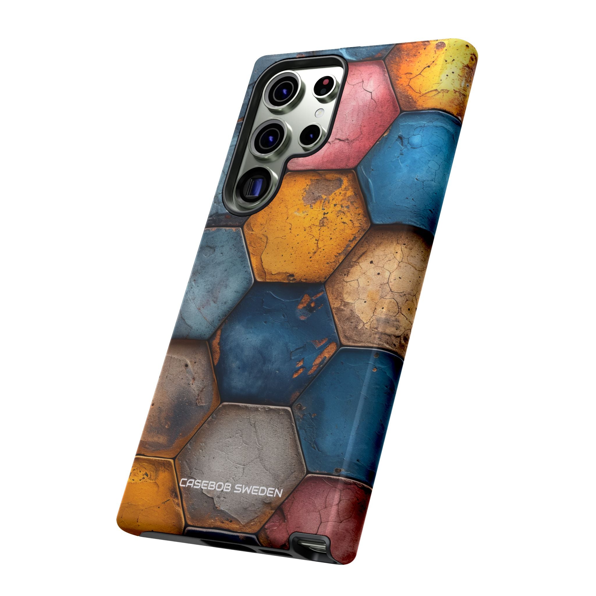 Rustic Geometric Tiles - Tough Samsung S23 Phone Case