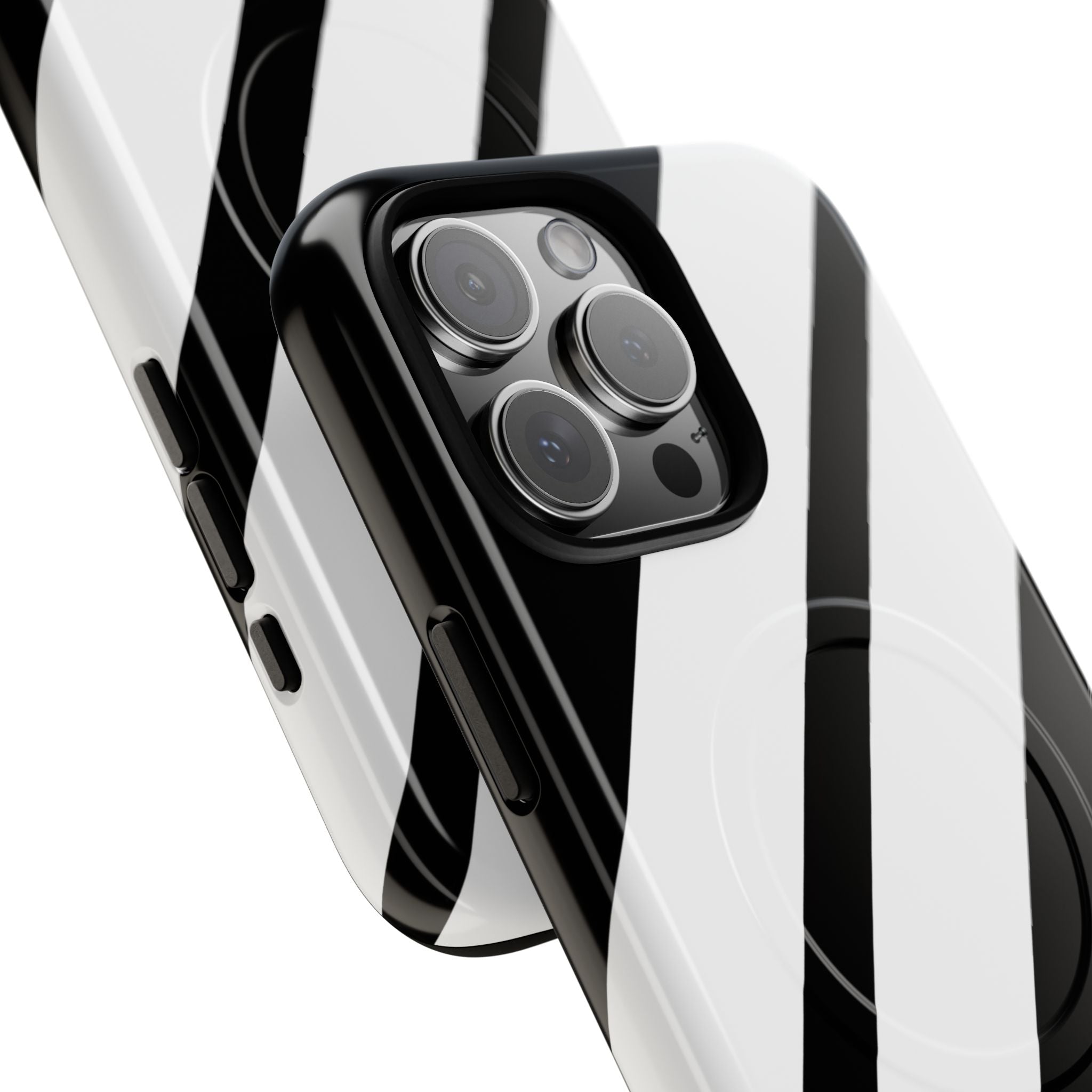 Diagonal Bands Noir iPhone 16 Pro Max Case - Tough+