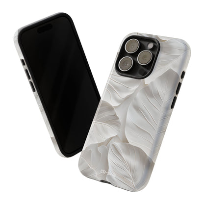 Elegant Leaf Relief - iPhone Case