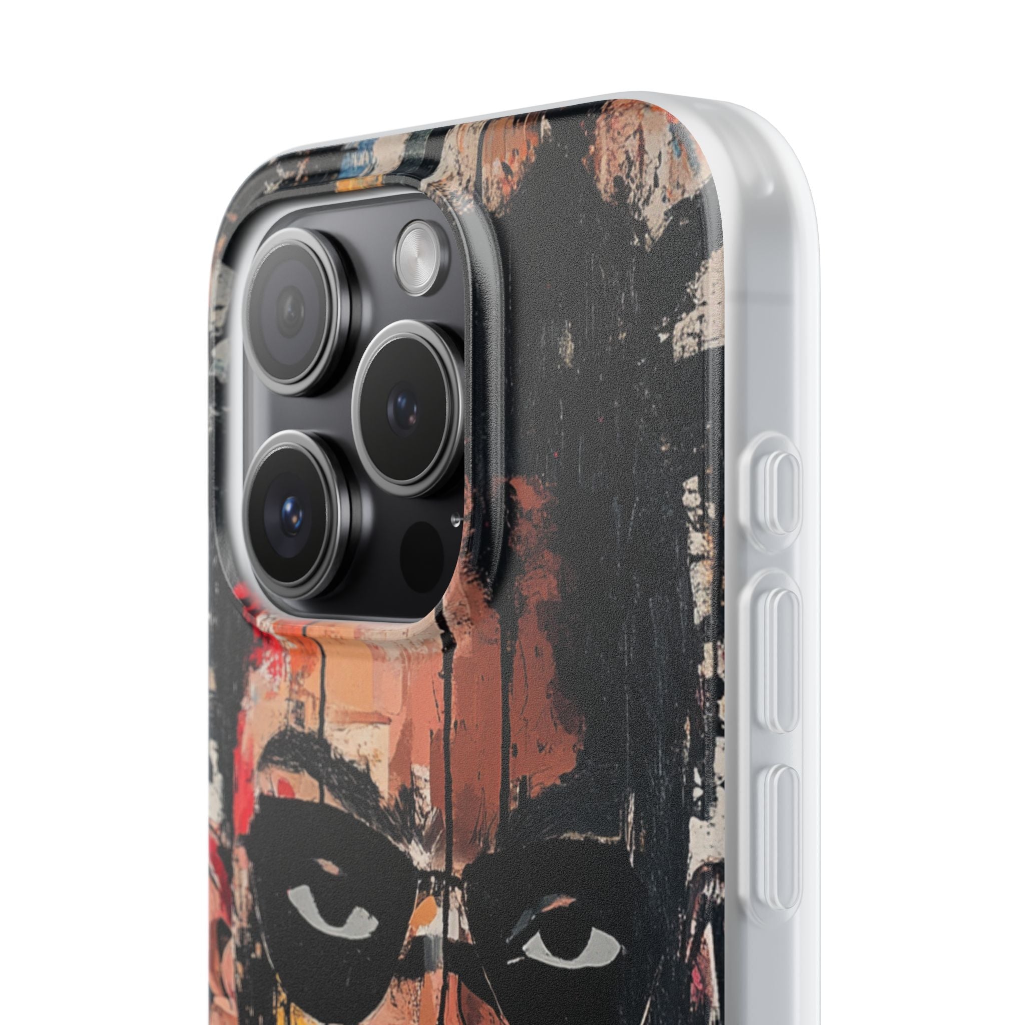 Masked Portrait Drips iPhone 15 Pro Case - Soft