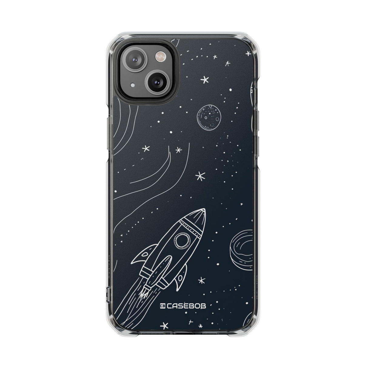 Cosmic Doodle Adventure - Phone Case for iPhone (Clear Impact - Magnetic)