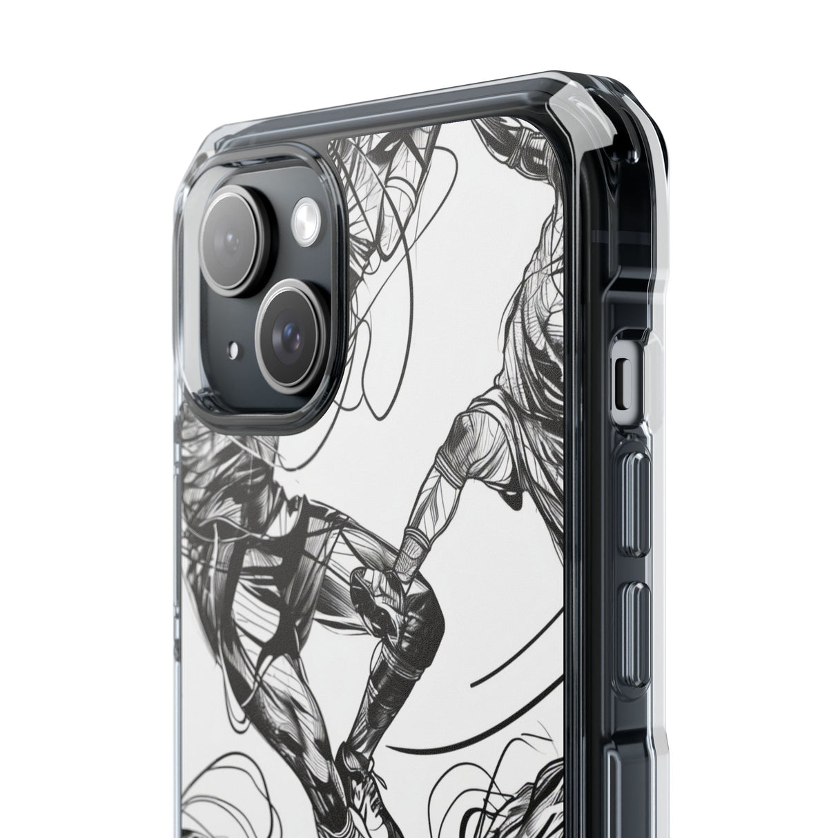 Dynamic Athletic Surrealism - Phone Case for iPhone (Clear Impact - Magnetic)