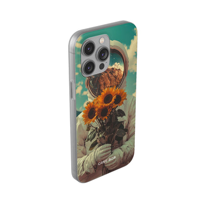 Sunflower Astronaut iPhone 14 Pro Max Case - Soft