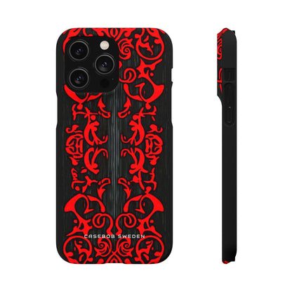 Gothic Crimson Symmetry iPhone 14 - Slim Phone Case