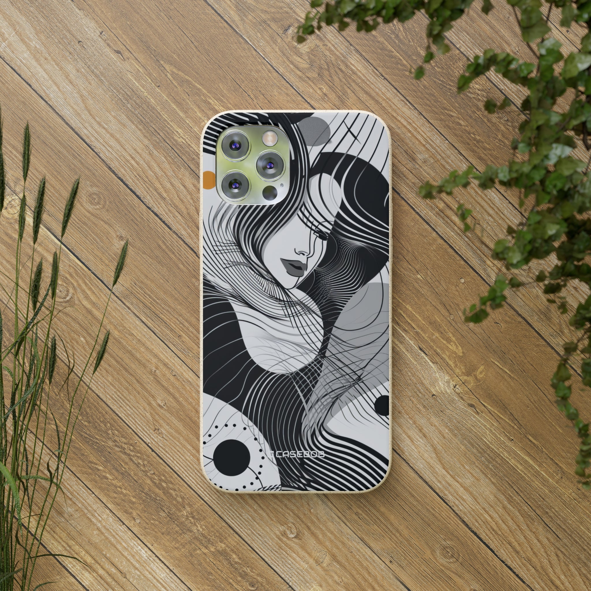 Fluid Noir Rhythm | Biodegradable Phone Case