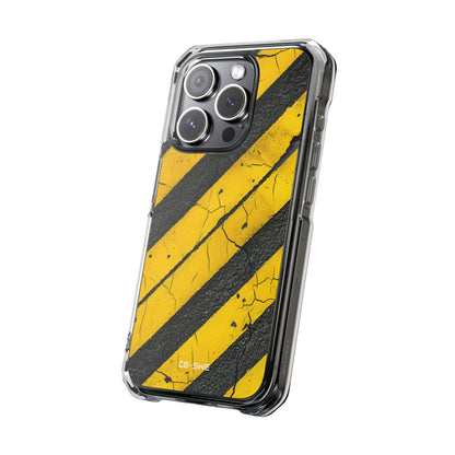 Cracked Hazard Lines iPhone Case - Impact