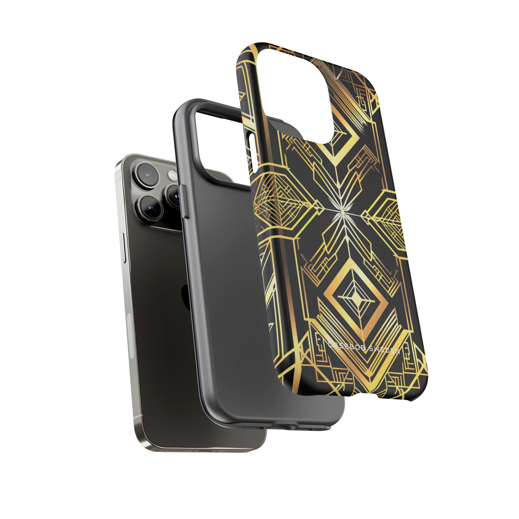 Golden Geometric Opulence iPhone 14 - Tough Phone Case