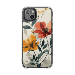 Serene Floral Harmony - Phone Case for iPhone (Clear Impact - Magnetic)