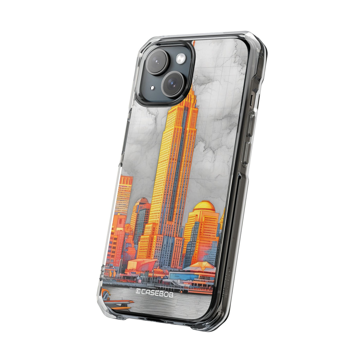 Urban Radiance - Phone Case for iPhone (Clear Impact - Magnetic)