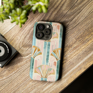 Art Deco Pastel Geometry - Protective Phone Case