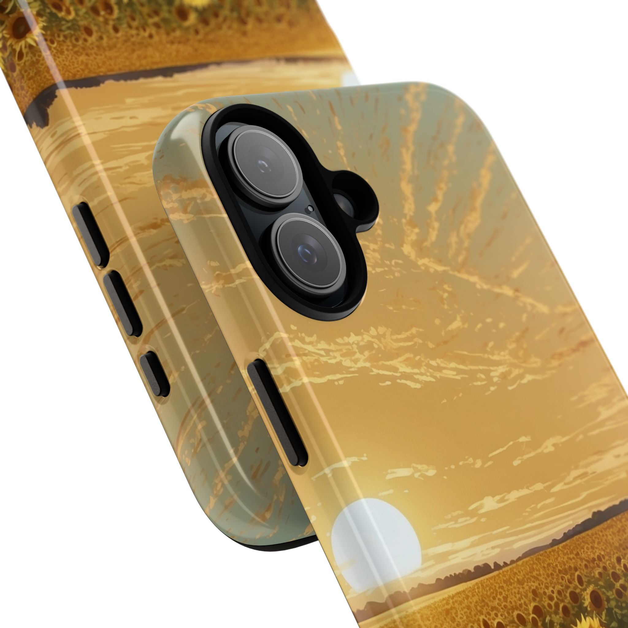 Sunflowers Embrace Sunset - iPhone Case
