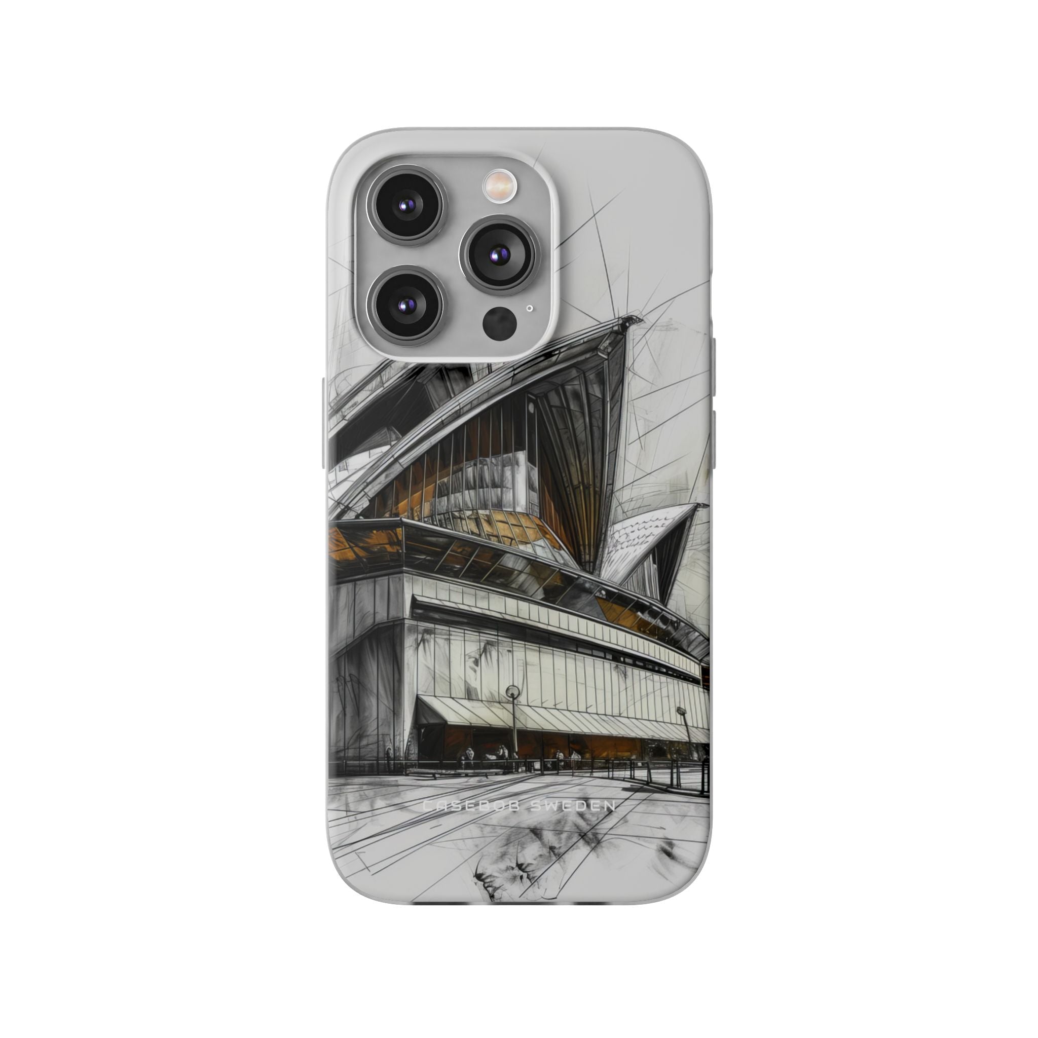 Architectural Curves in Line Formation iPhone 14 - Flexi Phone Case