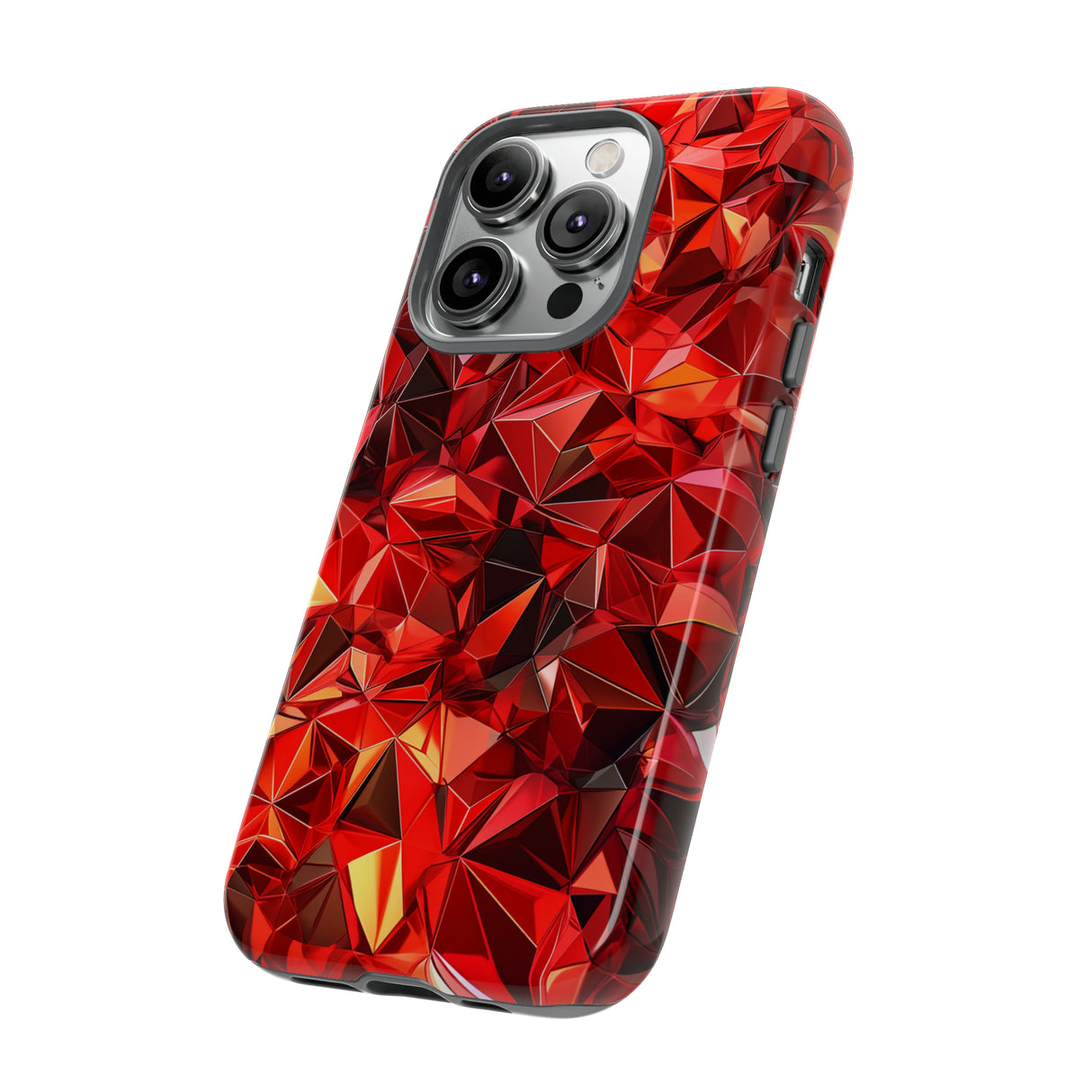 Geometric Red Fusion - Protective Phone Case