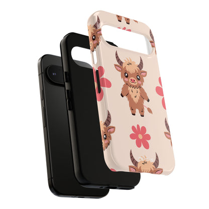 Cute Cattle & Flowers - Google Pixel Case