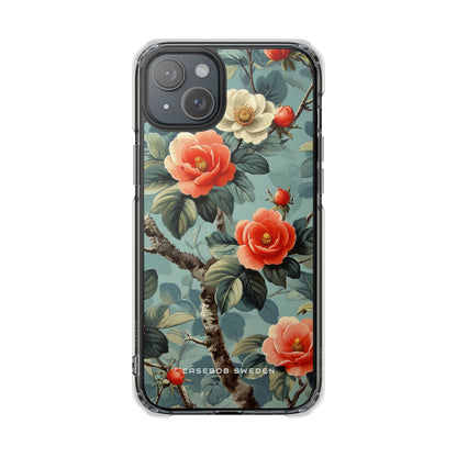 Vintage Floral Romance iPhone 15 - Clear Impact Phone Case