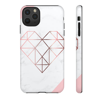 Heart Rose Gold - Protective Phone Case