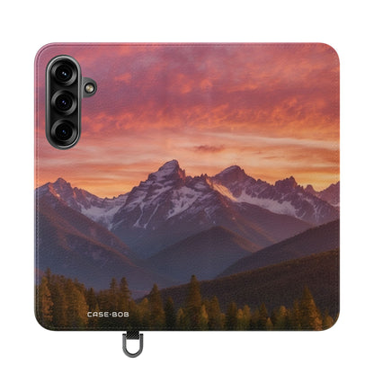 Mountain Bloom Twilight - Samsung S25+ Case - Wallet