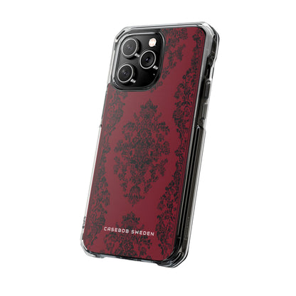 Gothic Crimson Elegance iPhone 14 - Clear Impact Phone Case