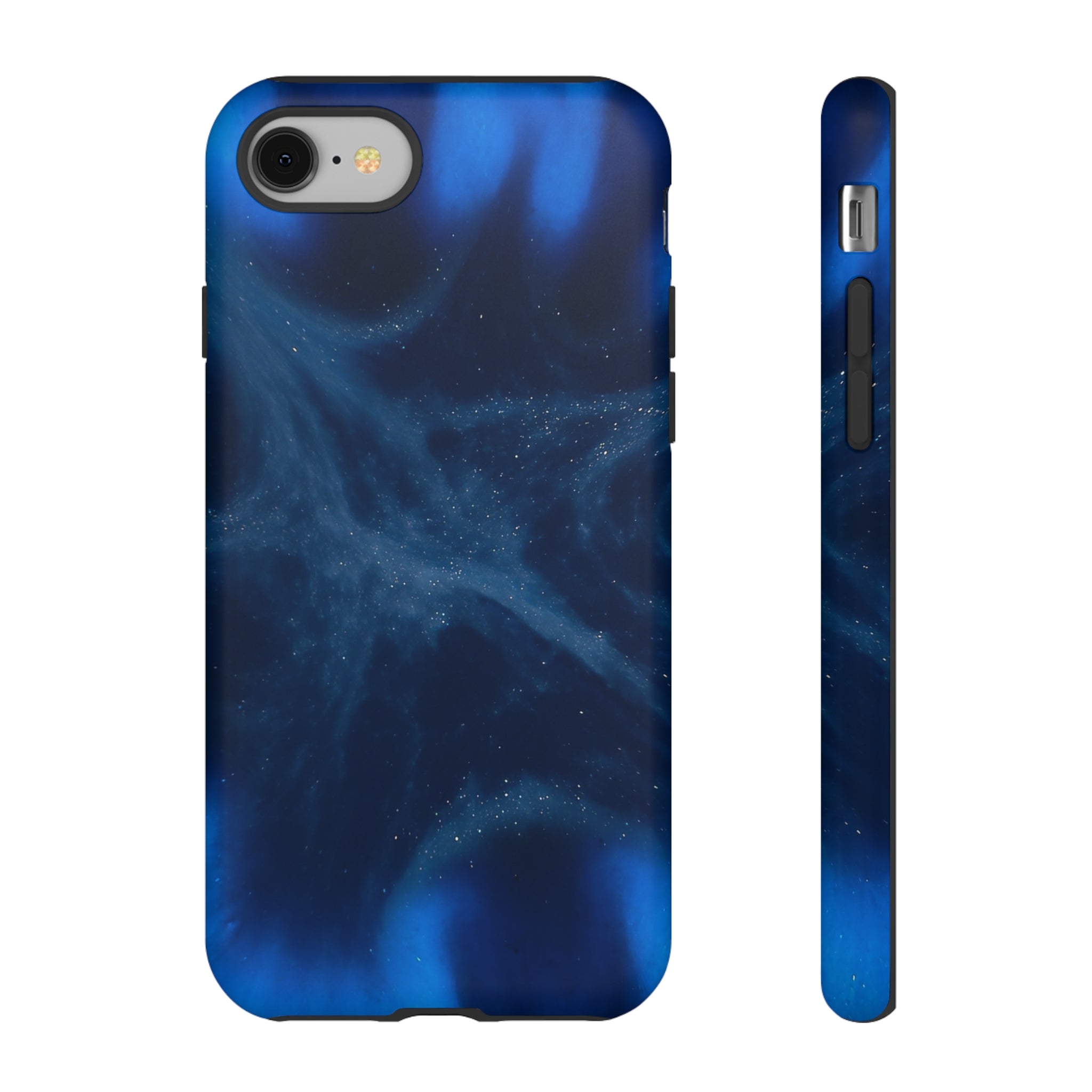 Blue Space Ink Art iPhone Case (Protective) iPhone 8 Matte Phone Case