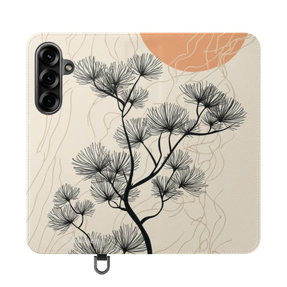 Spiky Tree Sunset - Samsung S25+ Case - Wallet
