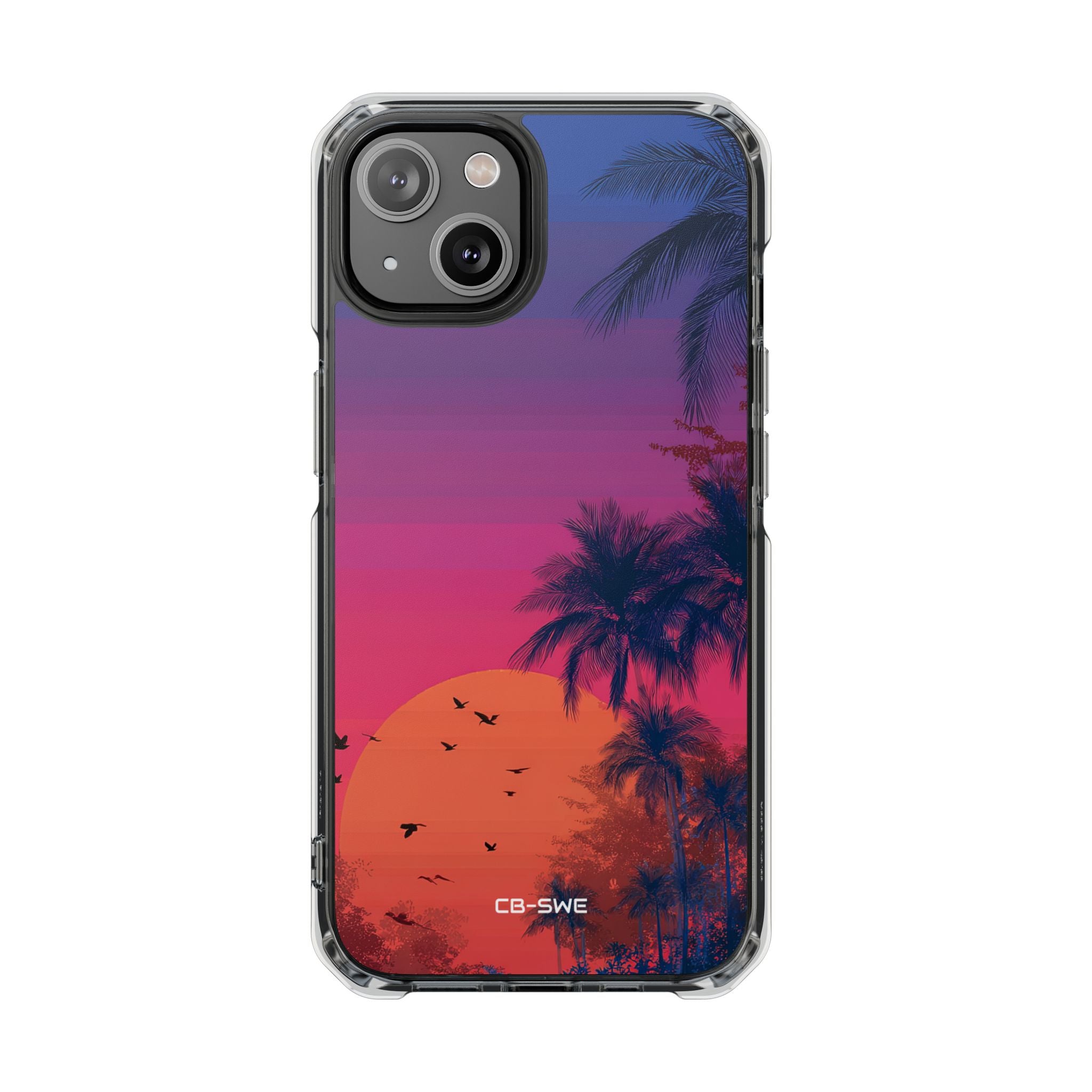Tropical Sunset Silhouettes iPhone Case - Impact