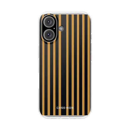 Golden Stripes iPhone 16 Case - Soft