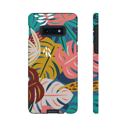 Tropical Leaf Mono - Protective Phone Case