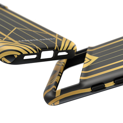 "Golden Art Deco Symmetry in Geometric Elegance" Google Pixel 8 - Tough Phone Case