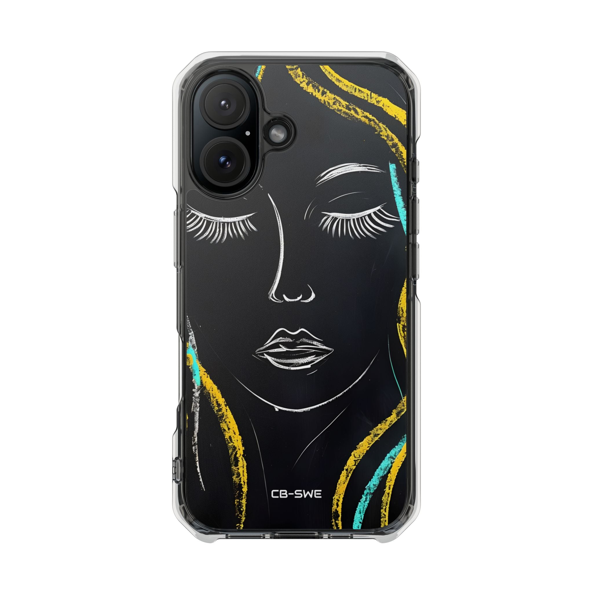 Vivid Minimalist Portrait iPhone Case - Impact