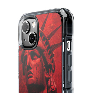 Red Liberty Revolution – Handyhülle für iPhone (Clear Impact – Magnetisch)