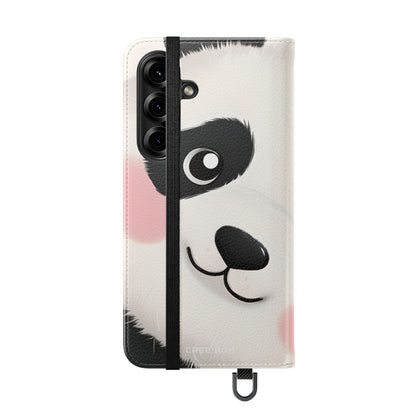 Peeking Panda Blush - Samsung S25 Cover - Wallet