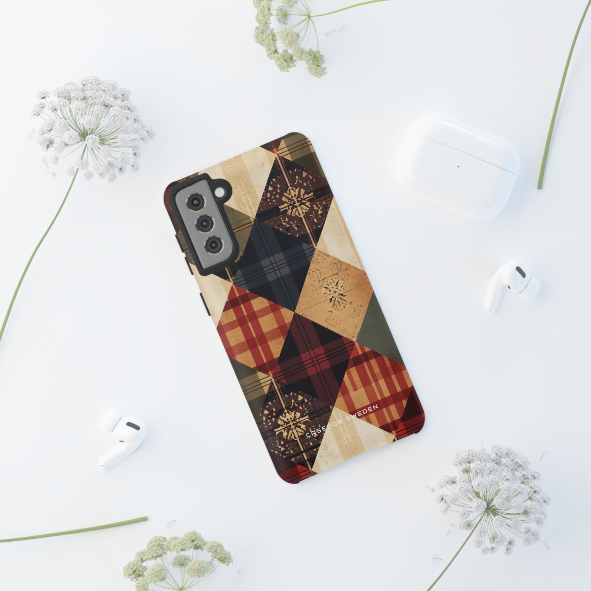 Rustic Geometric Patchwork Harmony  Samsung S21 - Tough Phone Case