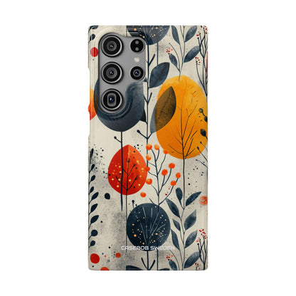 Modern Autumn Leaf Pattern - Slim Samsung S23 Phone Case