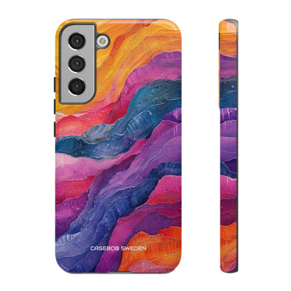 Vibrant Abstract Waves - Tough Samsung S22 Phone Case