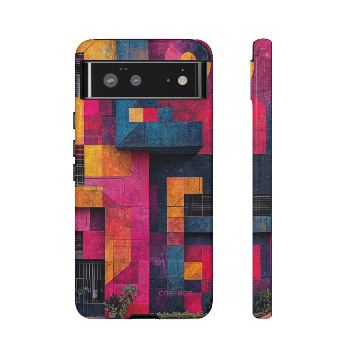 Electric Geometric Vibes - Protective Phone Case