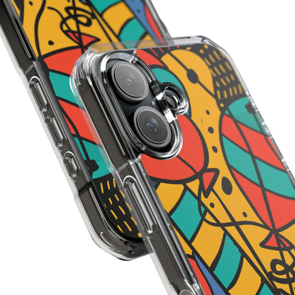 Playful Lines in Motion iPhone 16 - Clear Impact Phone Case