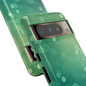 Green Dot Matrix - Protective Phone Case