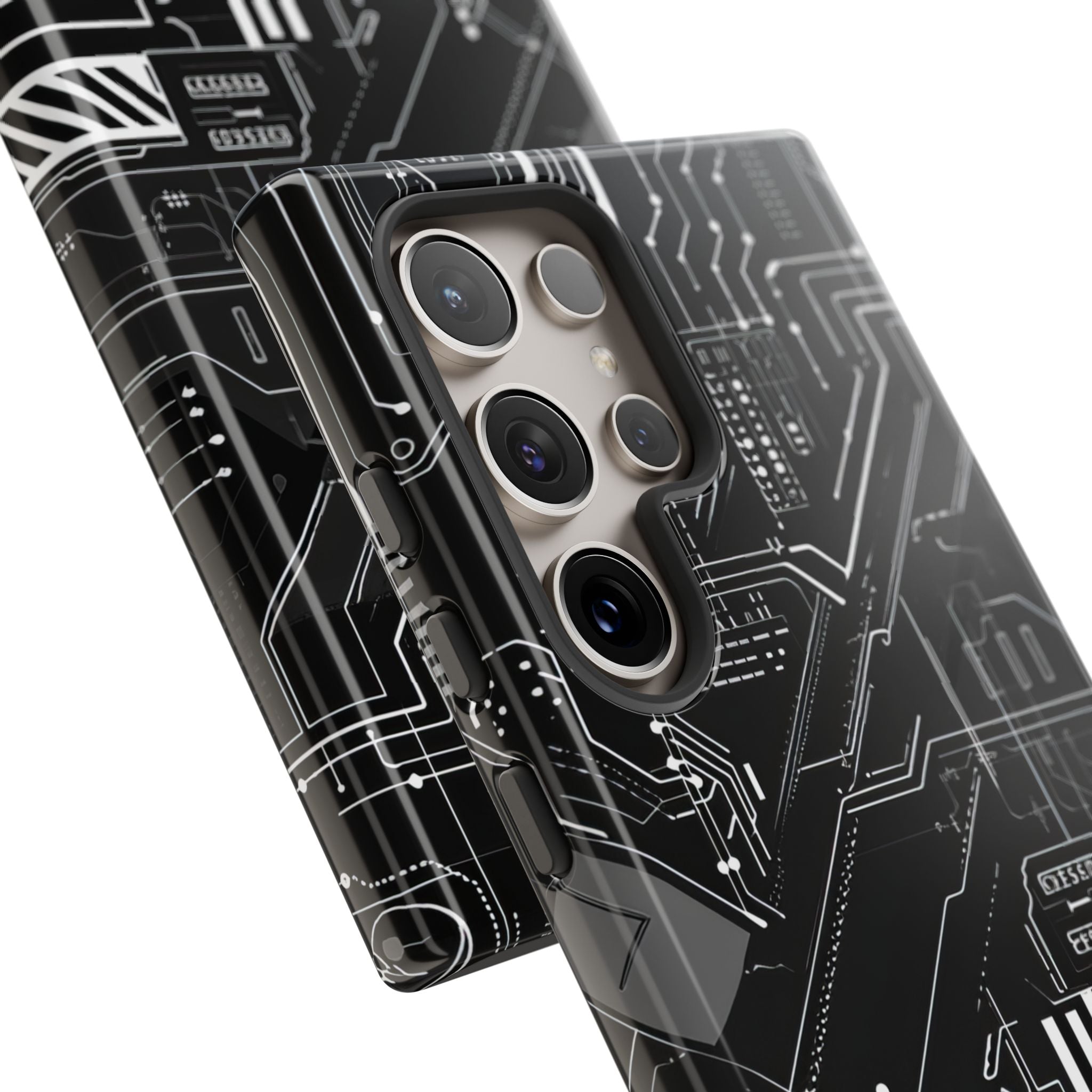 Futuristic Circuit Grid Samsung S24 - Tough