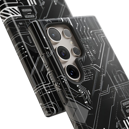 Futuristic Circuit Grid Samsung S24 - Tough