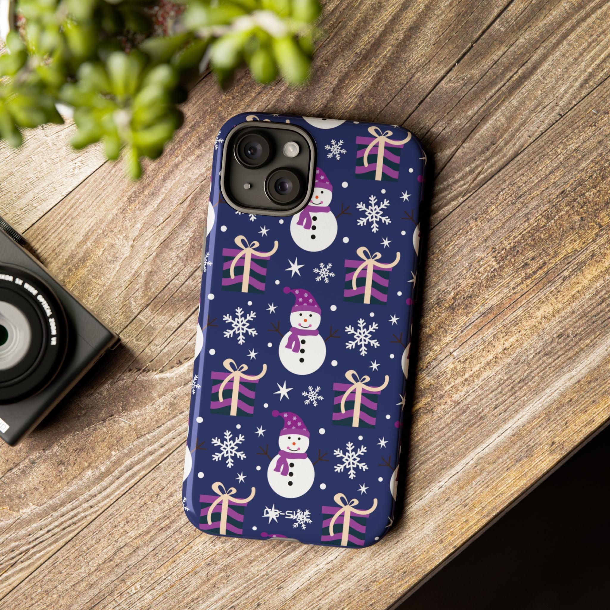 Snowmen Gift Giving - iPhone Case