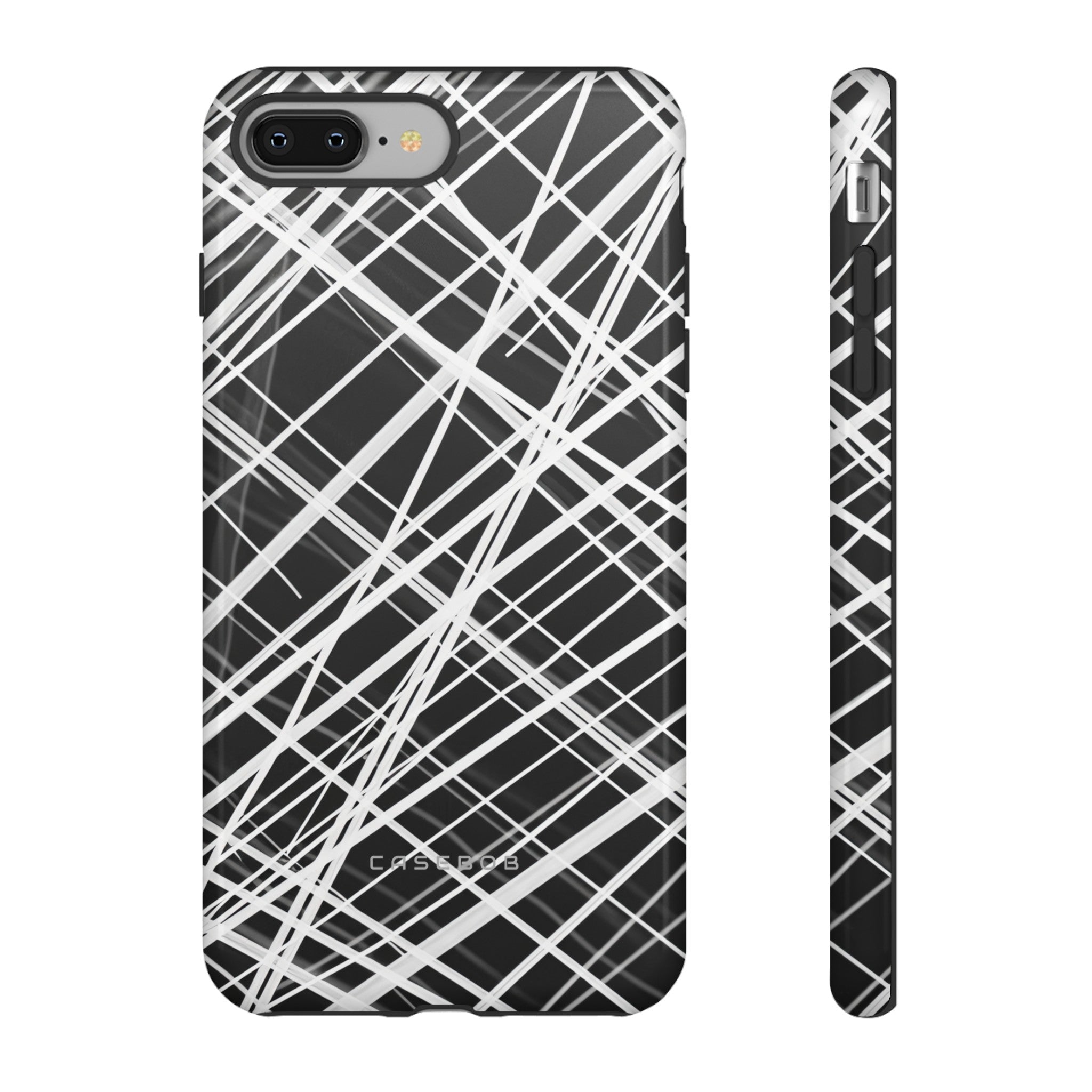 White Line Elegance - Protective Phone Case